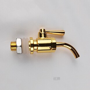 High Quality Brass Rose Gold Oak Barrel Wine Drink Glass Bot