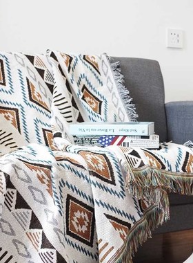 European Geometry Throw Blanket Sofa Decorative Slipcover On