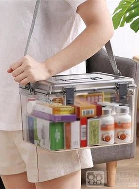 Kitchen Plastic Airtight Storage Box with Handle Hinged Lid