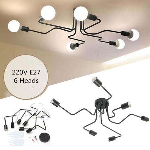 6 Ceiling Lights Vintage Lamps For Living Room Iluminacion C