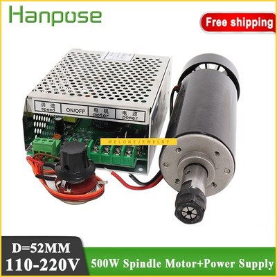 Free Shipping  0.5KW air-cooled spindle ECNC 500W spindle mo
