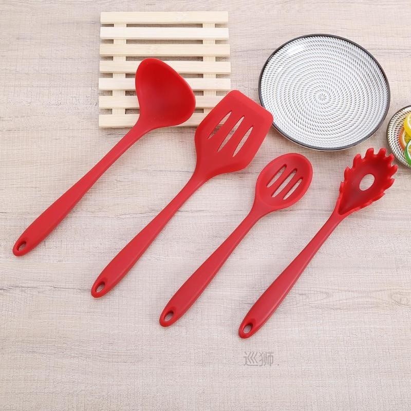 10Pcs/set Nonstick Cookware Set Silicone Spatula Spoon Kitch