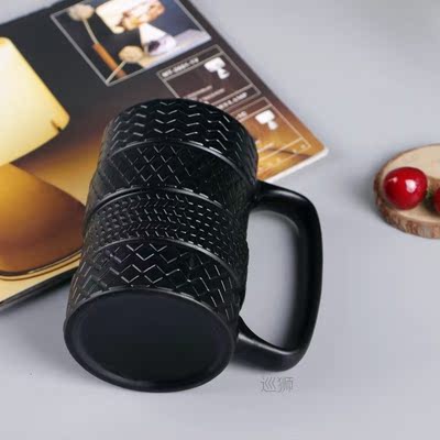 400Ml  Funny Tire Mug Large Capacity Ceramic Coffee