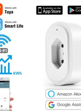 Tuya Smart Socket 10/16A WiFi Brazil Plug Outlet Power Monit