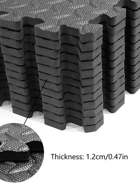 12PCS 30*30cm EVA Leaf Grain Floor Mats Gym Floor Mat Splici