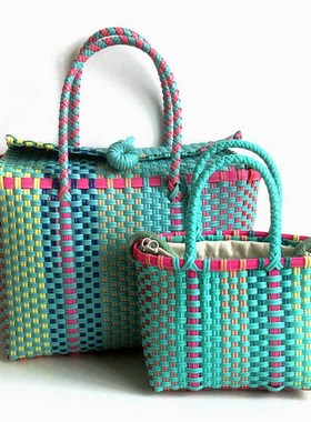 Large handbags small child subian woven bag bag beach bag