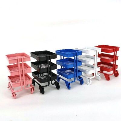 Iron 3 Tier Mini Simulation Trolley Storage Rack DIY Doll