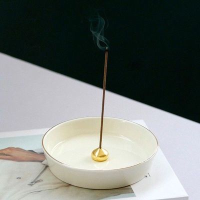 Ceramic Coil Incense Burner Stick Holder Catcher Censer Ince