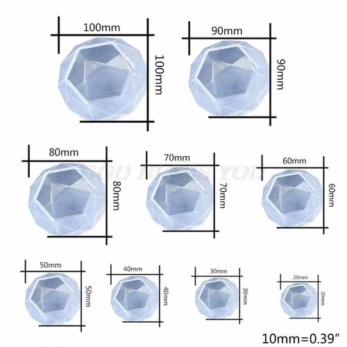 Crystal Epoxy Resin Mold Diamond Pendant Casting Mould Handm