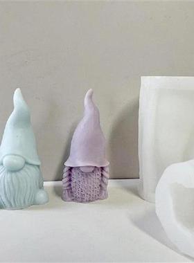 Santa Beard Faceless Gnome Candle Silicone Mold Molde De