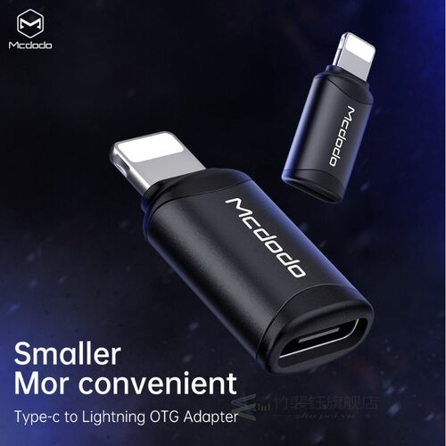 OTG USB Type C to Lightning Adapter Charger Data Cable Conve