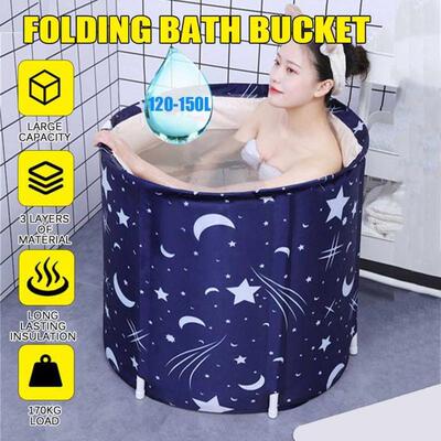Foldable Bathtub 120-150L Portable Home Thickened Adult Infl