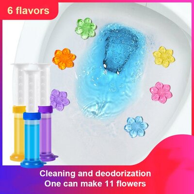 1PC Toilet Cleaner Aromatherapy Freshener Flower Gel Needle