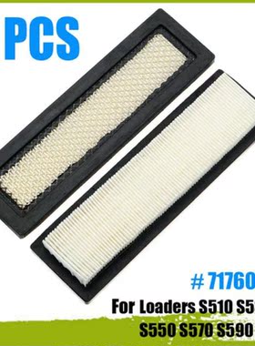 2 Pcs Air Filter Kit Parts 7176099 For Loaders S510 S530 S55