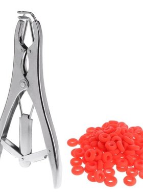 1 Set Animal Castration Pliers With Rubber Ring Tail Cutting