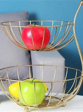 Fashion kitchen Baskets Wrought Iron Fruit Stand