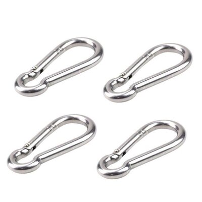 4 Pcs Carabiner Clip Spring Snap Rope Connector Hooks Heavy