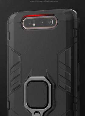 For Samsung Galaxy A80 Case Armor PC Cover Finger Ring Holde