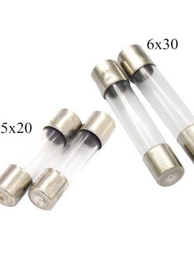 10pcs 5*20mm 6*30mm Fast Blow Glass Tube Fuses 5x20 6x30 mm