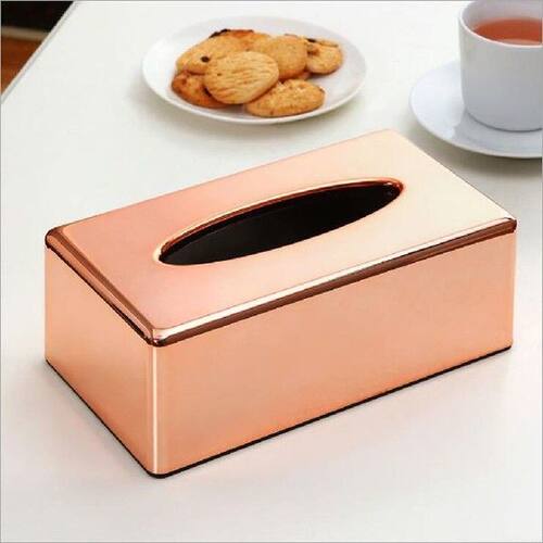 Rose Gold Tissue Box Dispenser Case Modern Fashion Home