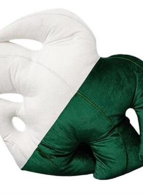 Green Leaf Throw Pillow Green Plant Back Cushion