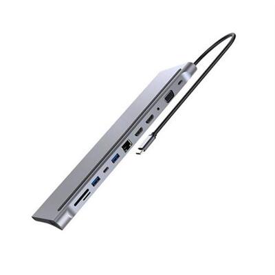 USB C HUB To HDMI 12 In1 VGA RJ45 Gigabit Ethernet Power Ada