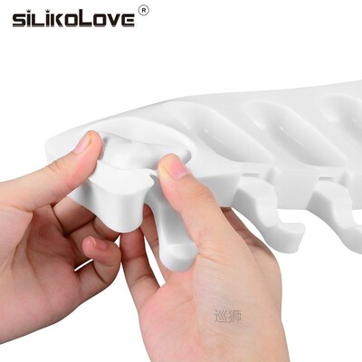 8 Cavity Ice Cream Mold Popsicle Silicone Molds DIY Homemade