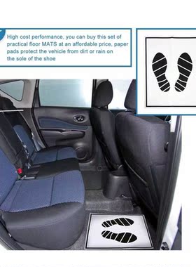 50Pcs Disposable Car Interior Floor Mats Printing Papers Aut