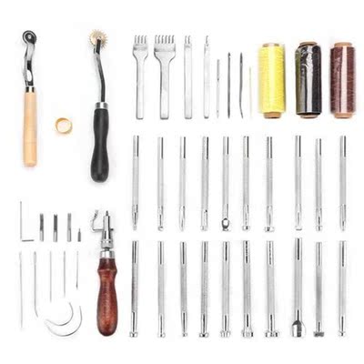 48 Pcs DIY Leather Hand Stitching Tool Kit Hand Sewn Leather