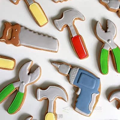 6pcs/set Cookie Cutters Metal Cutter Plunger Biscuit DIY Mol