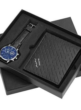 Men Luxury Watch Gifts Set For Wallet Quartz Wristwatch2pcs