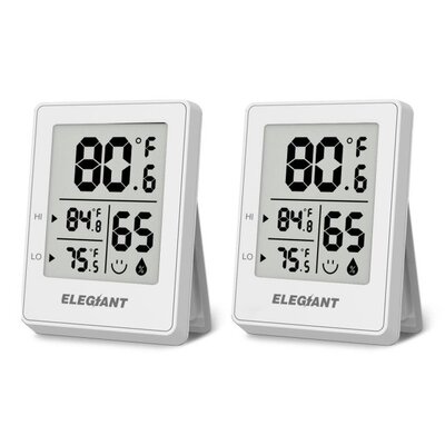 2pcs/set ELEGIANT EOX-3301  Digital Indoor Hygrometer Th