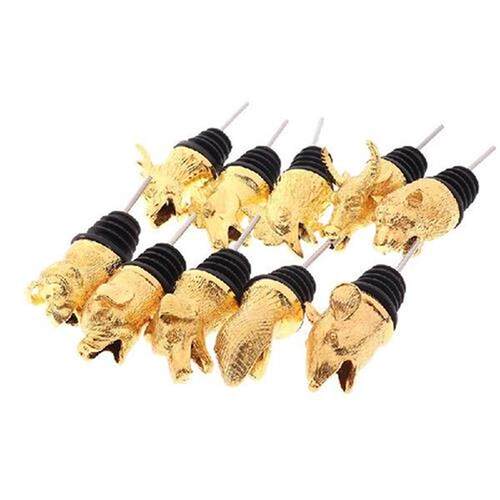 1Pc Zinc Alloy Animals Head Wine Pourer Wine Bottle