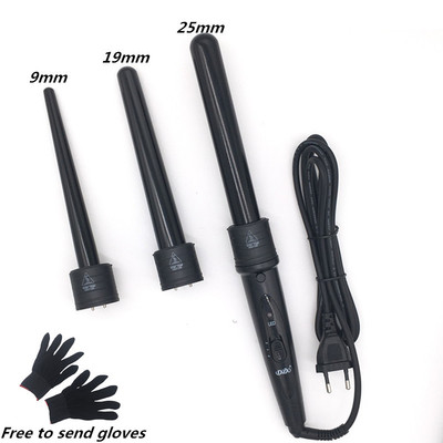 DODO 3 In 1 Hair Curlers Care Styling Curling Wand Interchan