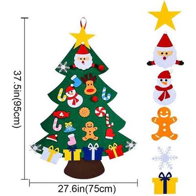 Felt Christmas Tree 适用于  Christmas Decorations, Wa