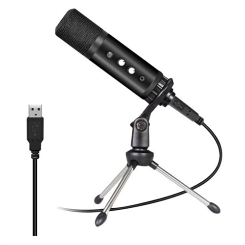 USB Cardioid Microphone With Headphone Monitor 3.5Mm Jack An