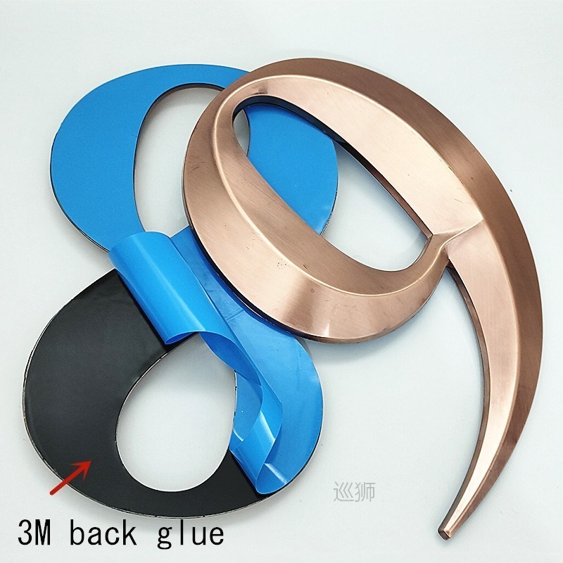 House Number Sticker Plastic Door Plate Modern Big Size Addr