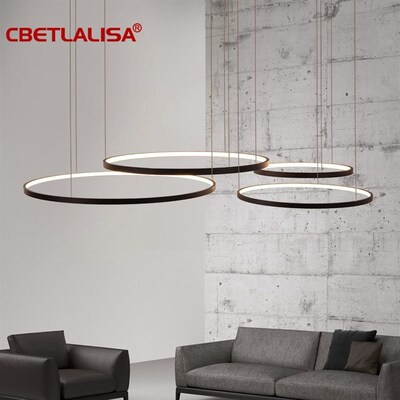 modern pendent lamp led chandelier circle lights for Interio