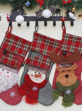 Christmas Stocking Gift Bag Xmas Tree Hanging Ornament Decor