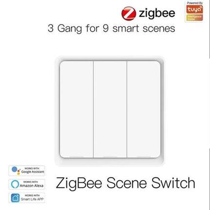 Tuya ZigBee  Gang 9 Scene Switch Push Button Wireless Contr