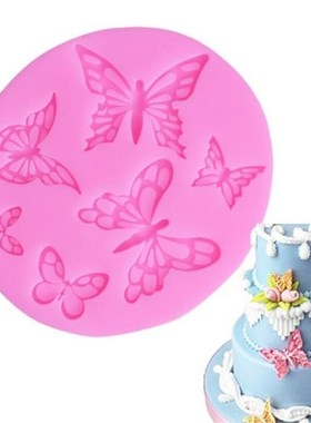 Pink Butterfly Fondant Cake Silicone Mold Biscuits Pastry Mo