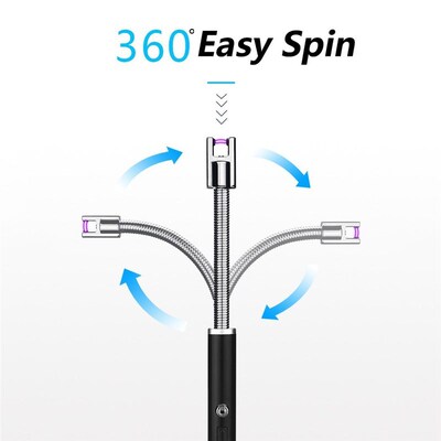 Creative Bendable Arc Lighter for Outdoor BBQ Windproof Flam