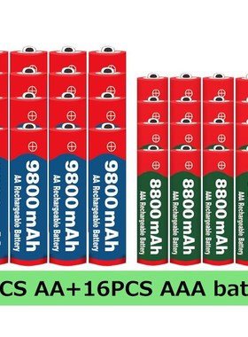 2020 New 1.5V AA 9800 mAh 1.5V AAA 8800 mAh Alkaline1.5V Rec
