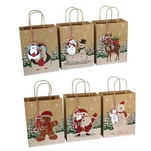 Christmas Gift Bags Kraft Paper Bags For Christmas 24 PCS