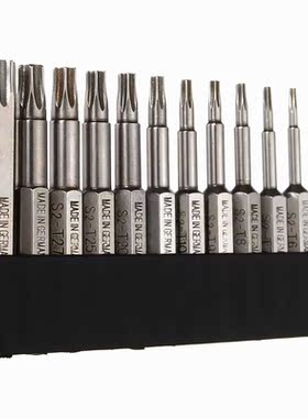 12Pcs Tamper Torx Socket Screwdriver Bit Tool Set 1/4 inch 6