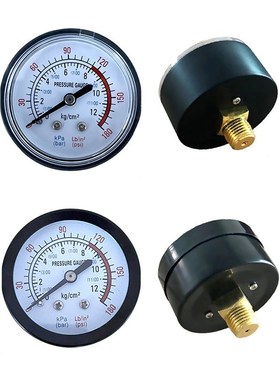 New Pressure Gauge Back Mount Black Air Compressor  Hydrauli