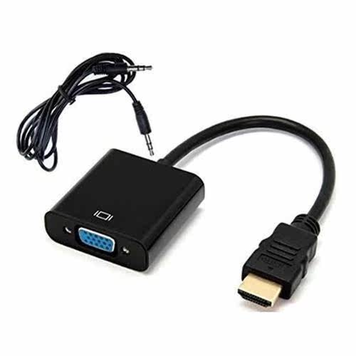 HDMI to VGA converter adapter   3.5 mm jack full HD 1080P bl