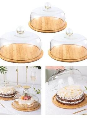 Round Glass Cover Serving Tray Cake Stand Appetizer Display