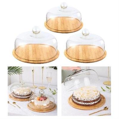 Round Glass Cover Serving Tray Cake Stand Appetizer Display