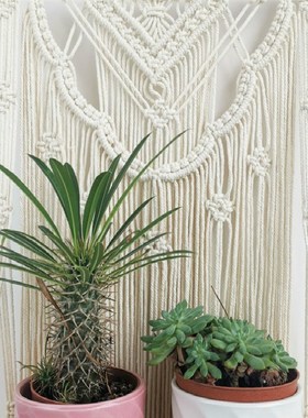 Home Decor Plant Tapestry Wall Hanging Boho Decor Hand-woven